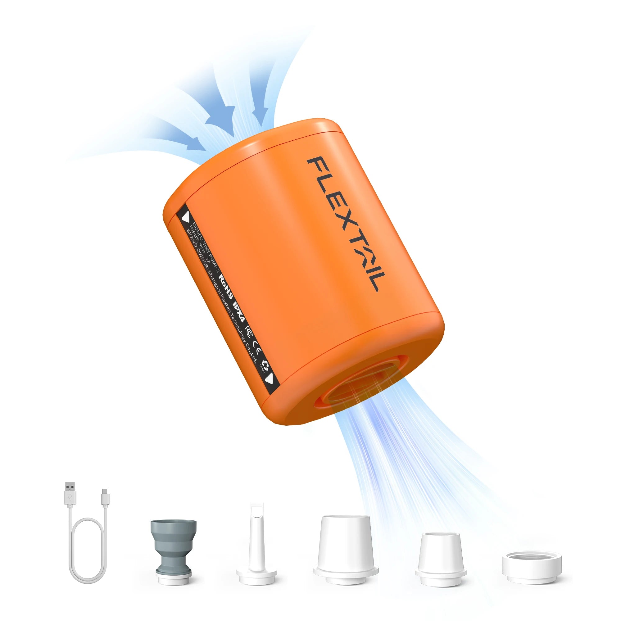 Mini 4 kPa (0.58 psi) Rechargeable Electric Air Pump – Portable Inflator for Air Beds, Sleeping Pads, Pool Floats & Vacuum Bags