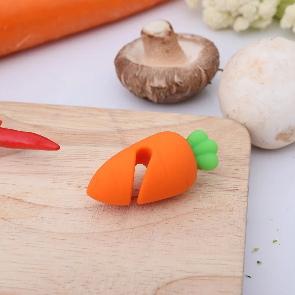 Silicone Pot Lid Clip - Carrot & Chicken Leg Anti-Overflow Lid Lifter Kitchen Gadget