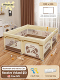 Panda Baby Playpen Kids Play Fence & Activity Gym — 4 Sizes (59×70, 59×78, 70×78, 78×78 in | 150×178–198×198 cm)