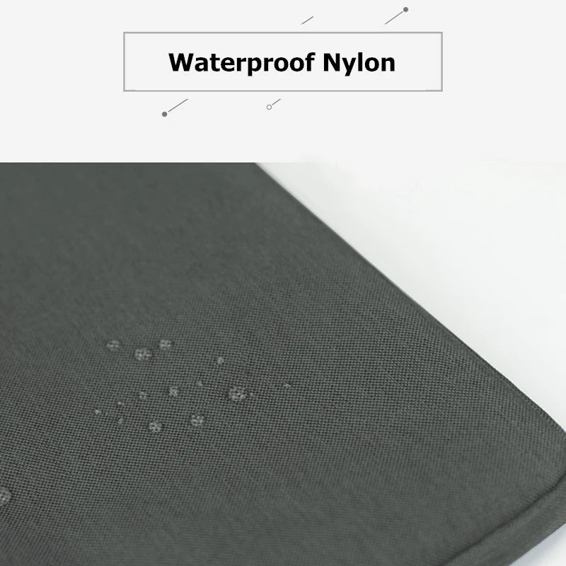 Waterproof Nylon Laptop Sleeve 11–16 Inch — Velvet Lined, Double Zipper
