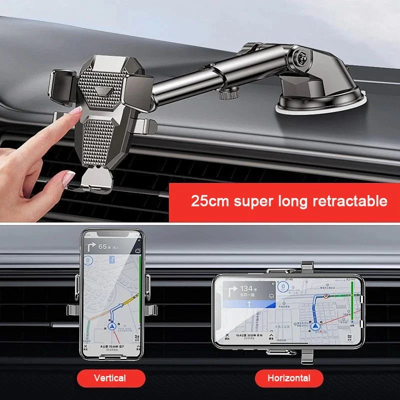 Universal Suction Car Phone Holder 360° Windshield & Dashboard Mount for iPhone, Samsung, Xiaomi