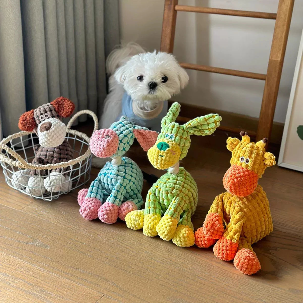 Donkey Plush Dog Toy with Squeaker – Interactive Chew & Fetch Toy for Small & Medium Dogs, 8.7–10.0 in (22–25.5 cm)
