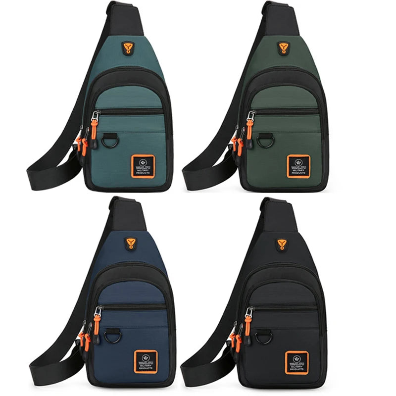 Men's Waterproof Outdoor Crossbody Chest Bag for Hiking, Biking & Travel