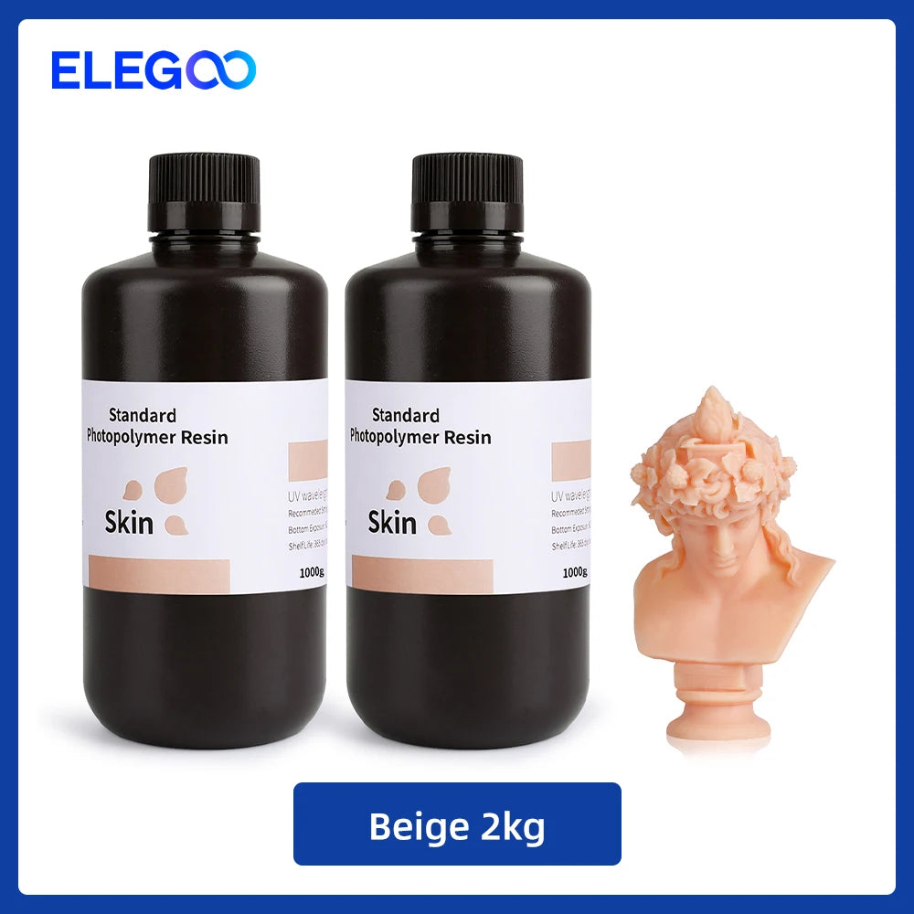 UV 3D Printing Resin 405nm, ABS-like, Water Washable, 8K Compatible for MSLA/DLP/LCD Printers