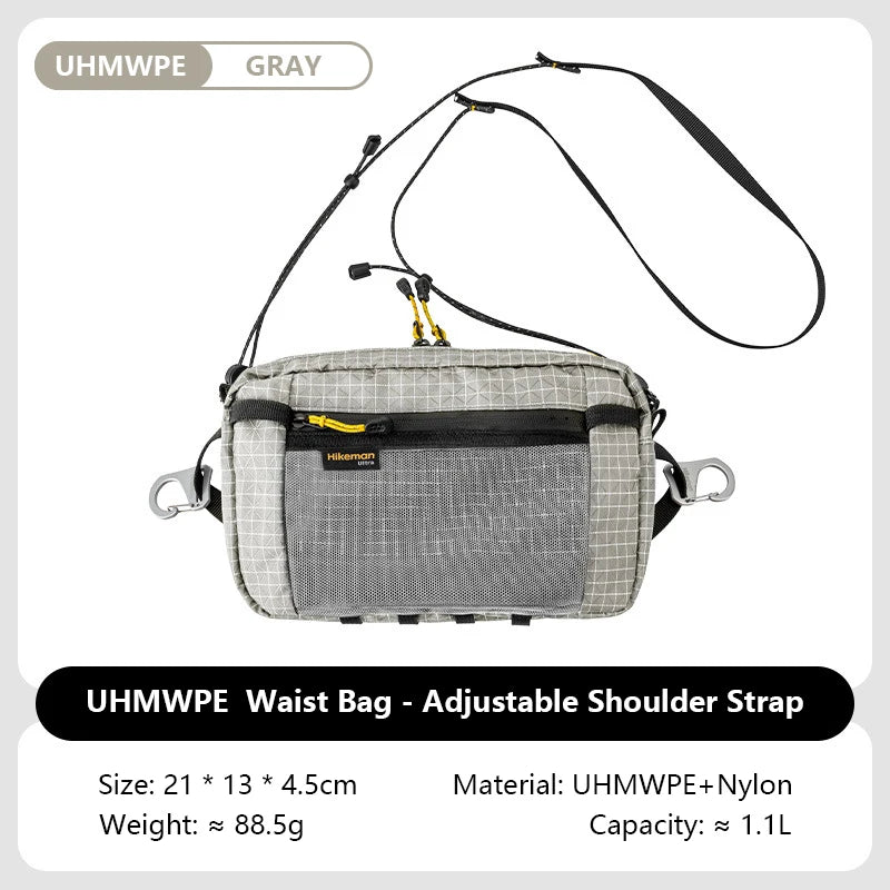 1.1L (37 fl oz) Ultralight Waterproof Waist Pack - Multi-Pocket Fanny Pack for Running Cycling Hiking