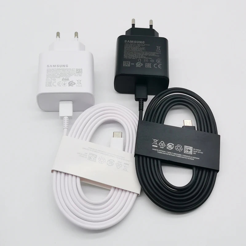 45W USB-C PD Super Fast Charger Adapter with 1.8M (5.9ft) Type-C Cable - EU Plug, Compatible with S24/S23/S22/S21/S20/Note/Flip/Fold Series