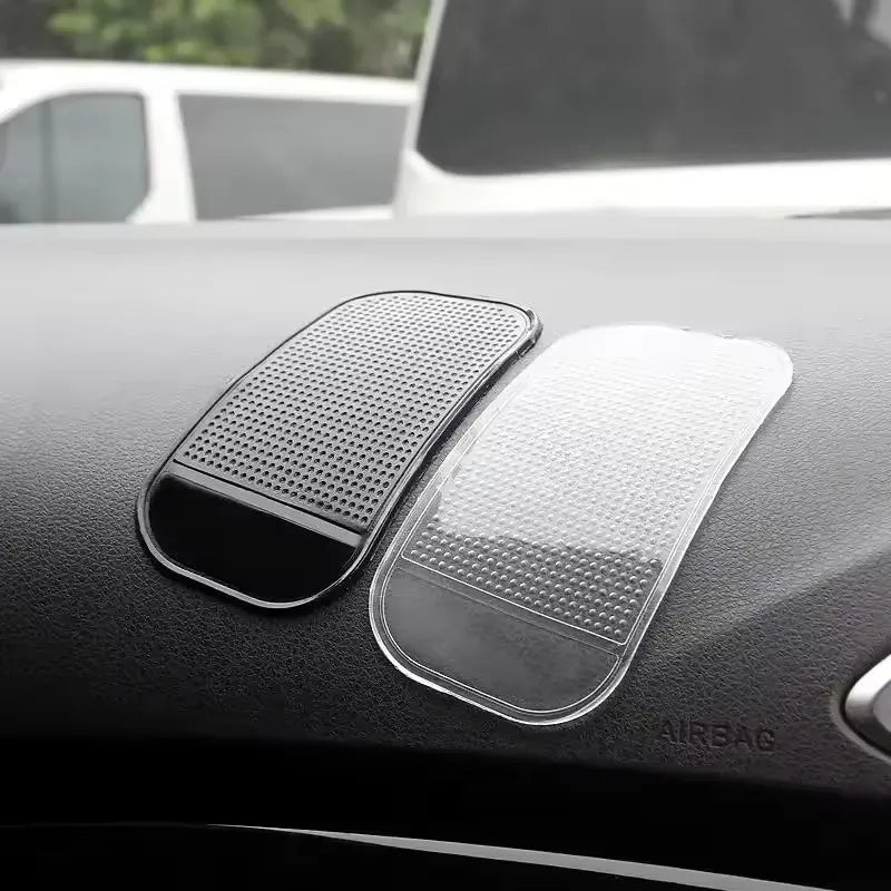 2-Pack Car Dashboard Anti-Slip Silicone Sticky Pads Universal Reusable Phone Mat