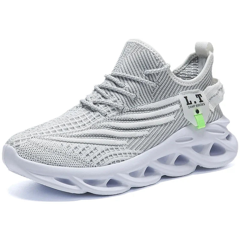 Lightweight Breathable Running Sneakers - Black Casual Jogging Shoes for Men & Women, Shock-Absorption Outdoor Trainers