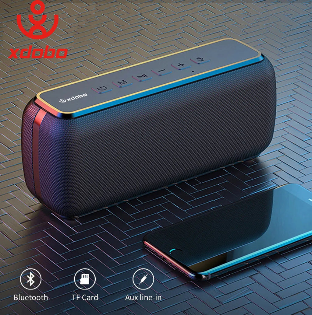 60W Portable Bluetooth Speaker – IPX5 Waterproof, 6600mAh Battery, TWS Stereo, TF Card & AUX, Deep Bass Outdoor Speaker