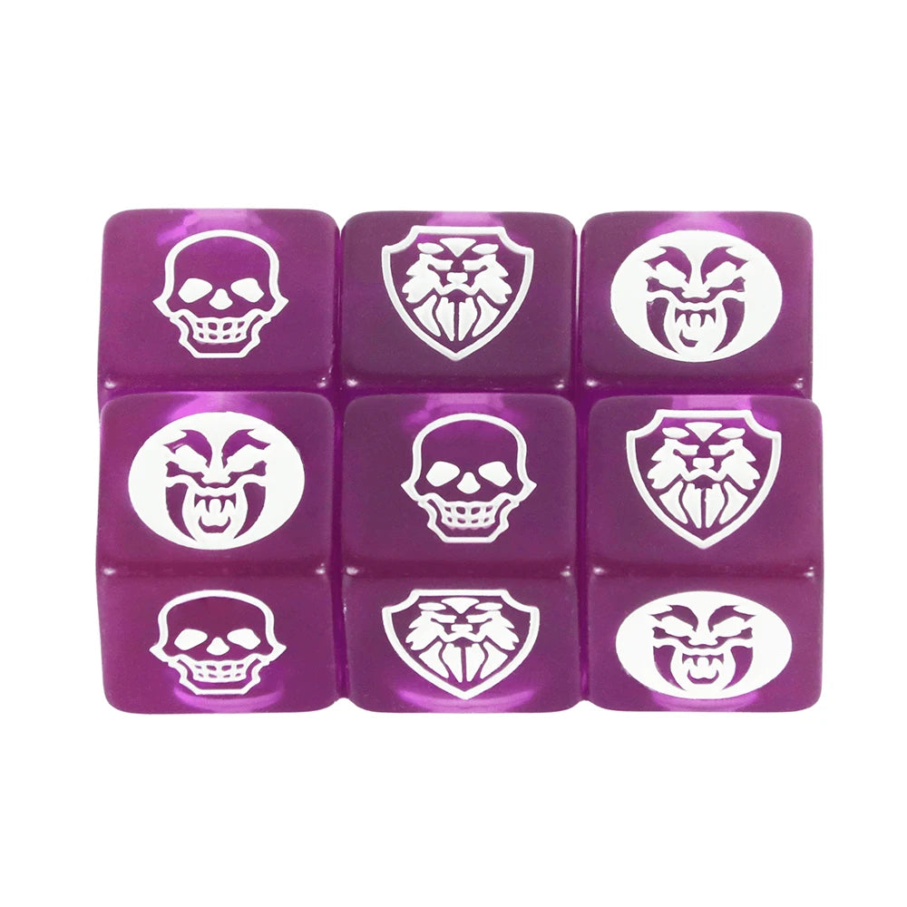 6-Pack 16mm D6 Game Dice - Transparent, Opaque & Marble Colors for Board Games & Tabletop RPGs