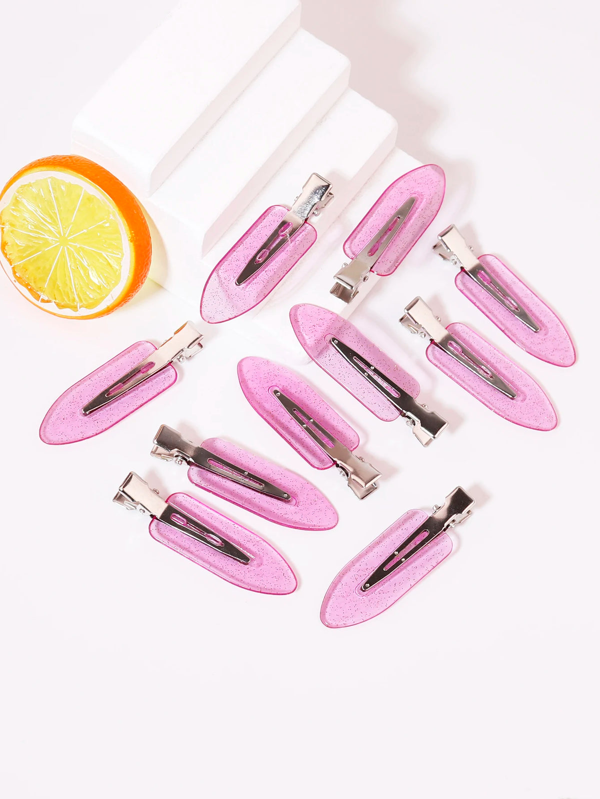 10-Pack Clear Seamless Hair Clips for Wigs and Makeup, Transparent Styling Facial Accessory Clips