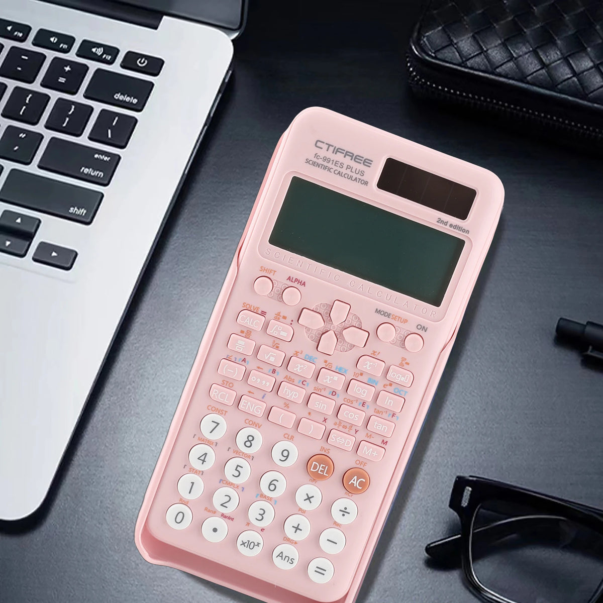 Scientific Calculator 417 Functions | 10+2 Digit Natural Display | Dual Solar & Button-Cell Power for Students