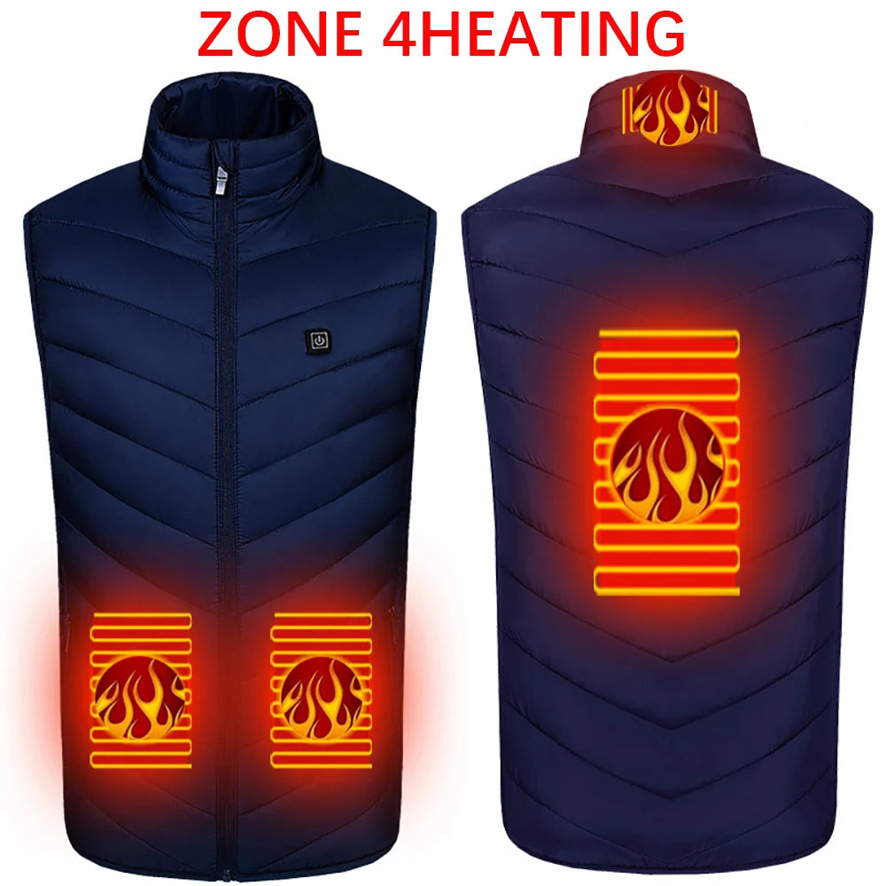 USB Heated Jacket - 11-Zone Rechargeable Electric Winter Coat for Men & Women, Thermal Outdoor Heating Jacket