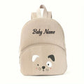 Personalized Toddler Backpack – Cartoon Bear Corduroy Plush with Embroidered Name, Large Capacity Kids Bag