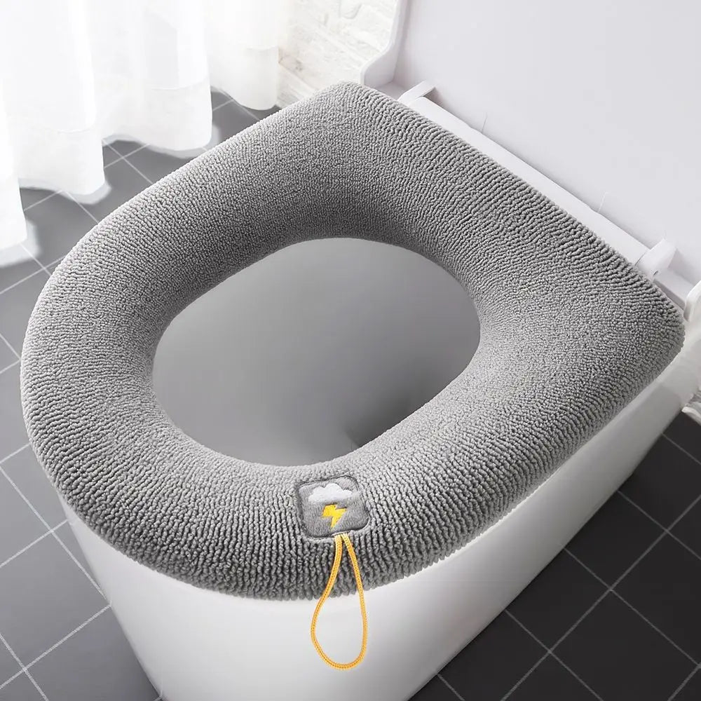 Universal Pumpkin Toilet Seat Cover – Soft Warm Closestool Mat, 30 cm (11.8 in) Toilet Lid Cushion