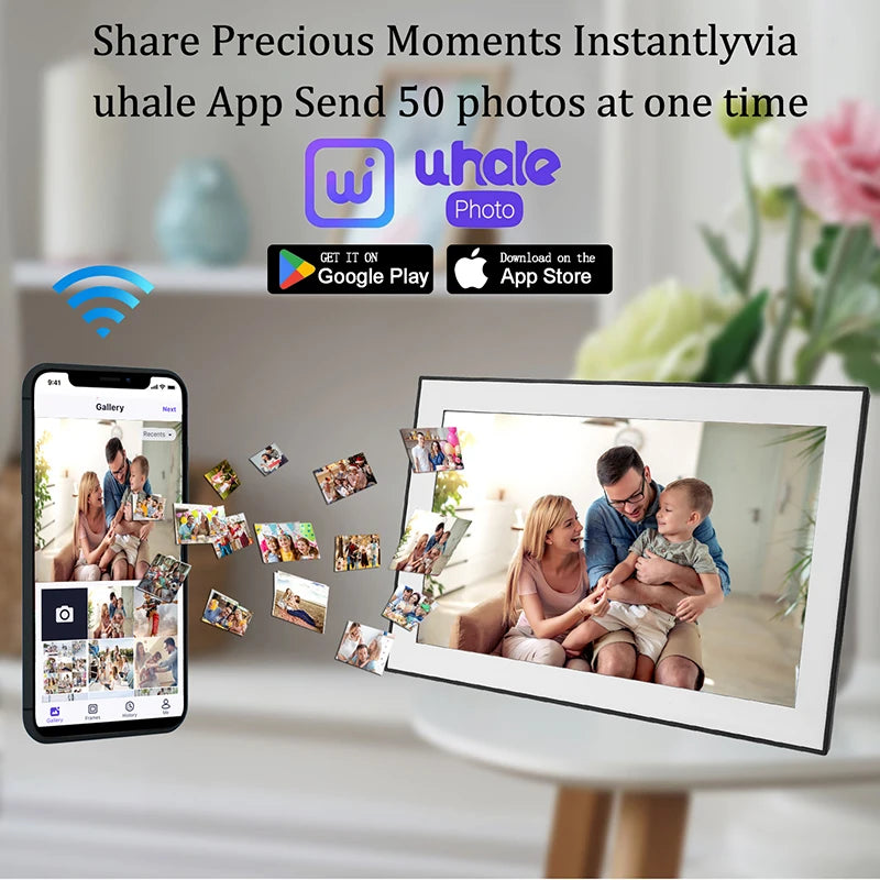 15.6-Inch (39.6 cm) 32GB WiFi Touch IPS Digital Photo Frame 1920x1080 Full HD Smart Frame - Share Photos & Videos