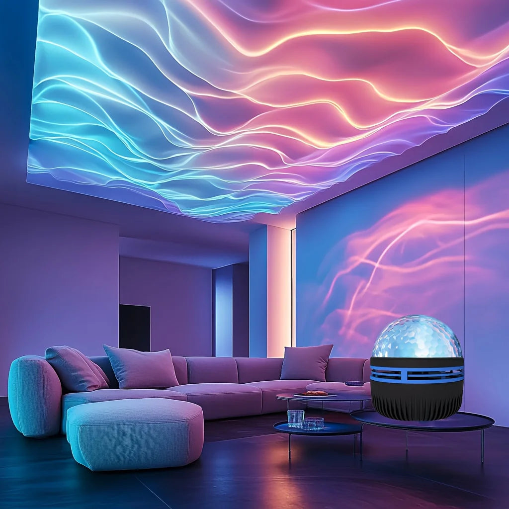 Starry Night Sky Projector LED USB Remote RGB Galaxy Night Light - 7 Modes for Bedroom Party Bar