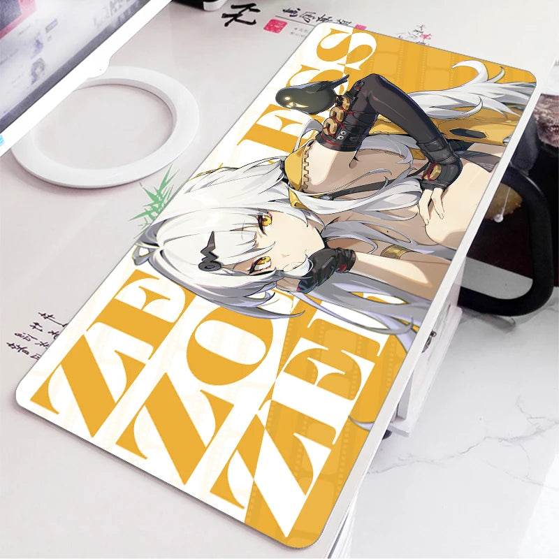 XXL Anime Gaming Mouse Pad – Hoshimi Miyabi & Evelyn Ellen Desk Mat, Large Keyboard Mousepad with Non-Slip Silicone Base
