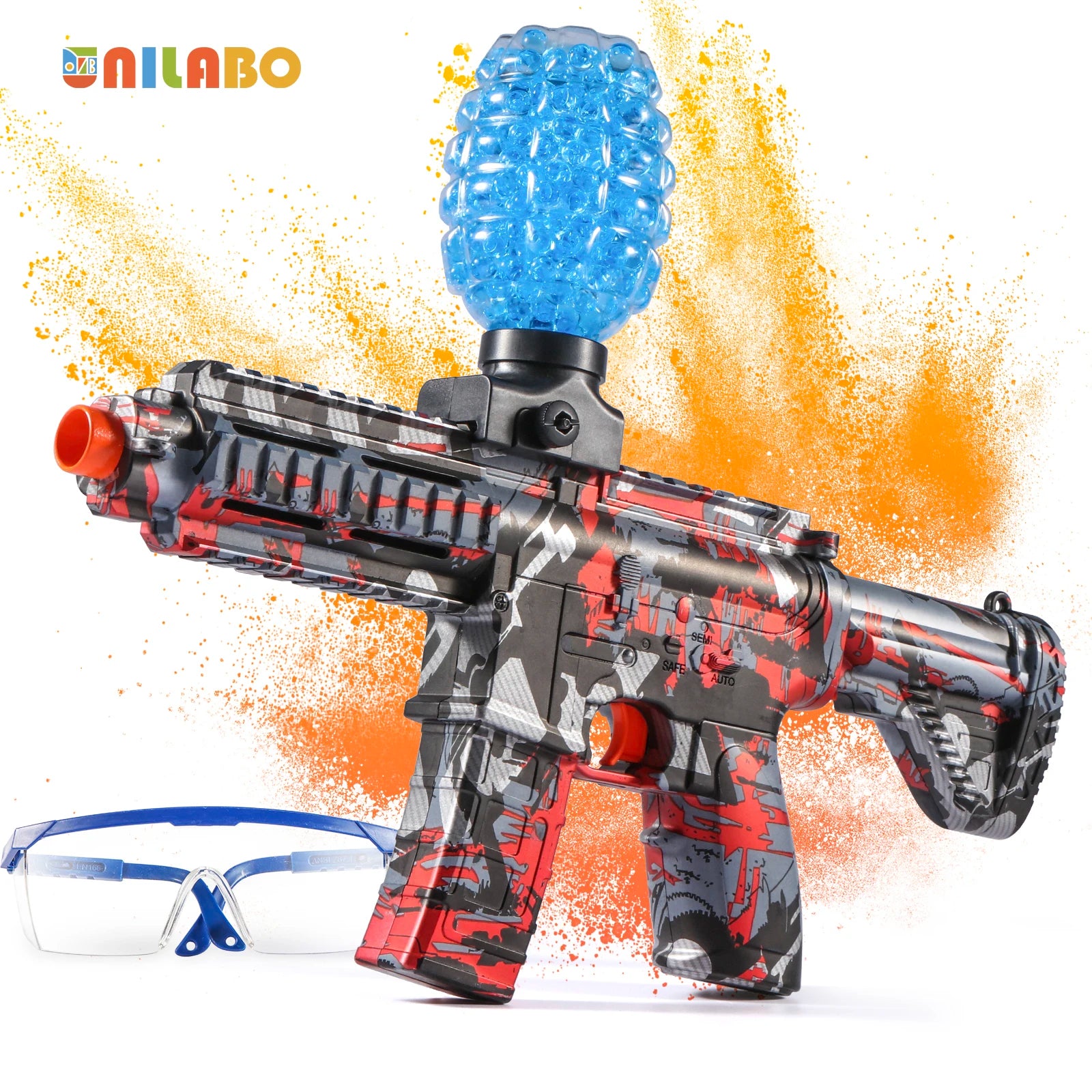 Rechargeable Electric Ball Blaster Toy Gun – High-Speed Metallic Finish, Outdoor Game Party Gift (Bullets Excluded) Ages 6+