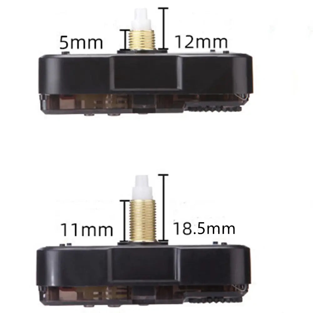 Silent Sweep Quartz Clock Movement Mechanism – 56mm (2.20 in) DIY Wall Clock Repair Kit, Shaft 12mm / 18.5mm (0.47 / 0.73 in)