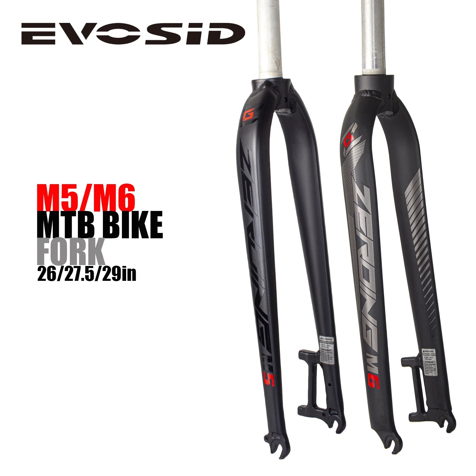 Ultra-Light Aluminum Alloy MTB Front Fork — Compatible with 26/27.5/29 in Wheels, Disc Brake, Quick-Release Legs