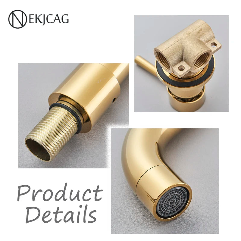 Wall-Mount Single-Handle Basin Faucet – Polished Gold, Matte Black or Chrome Bathroom Sink Mixer (Hot & Cold)