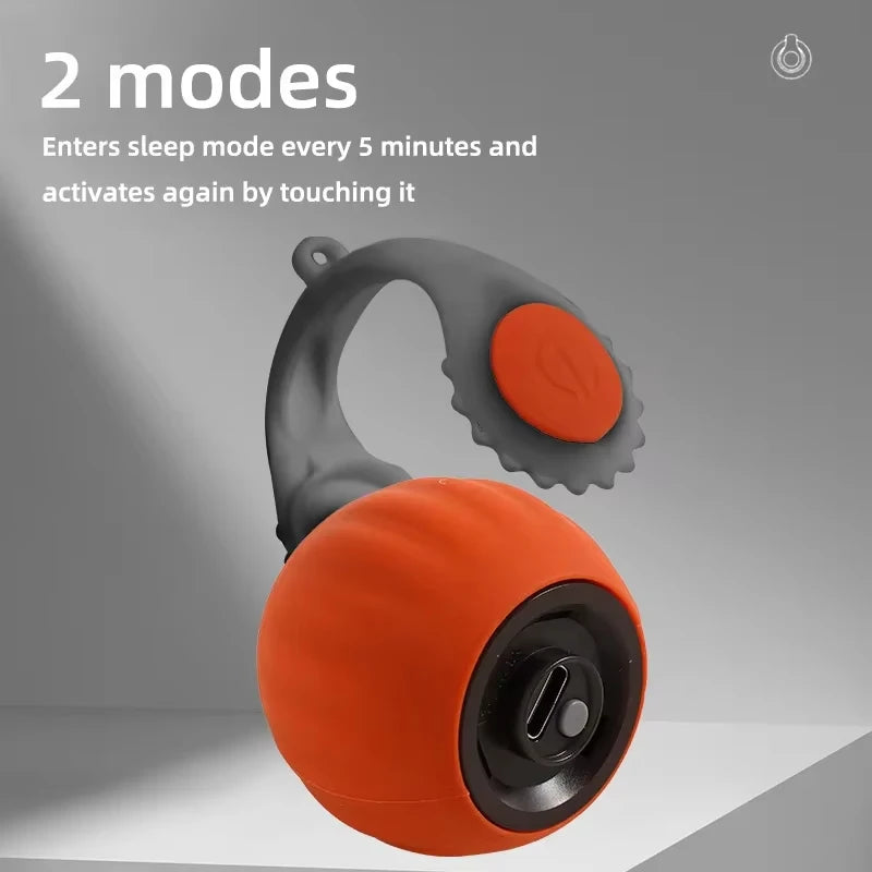 Rechargeable Interactive Rolling Cat Toy with Faux Tail - Motion-Activated Ball for Cats & Small Dogs