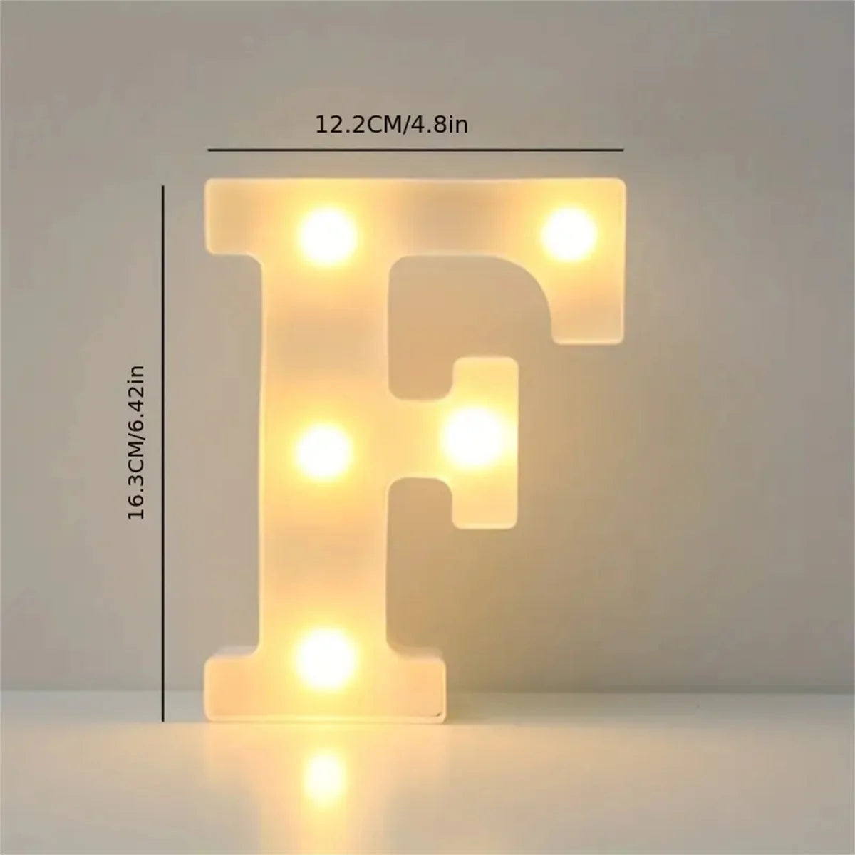 16cm (6.3 in) LED Marquee Letter & Number Light - Battery-Operated Night Lamp for Home, Wedding, Bar & Party Decor