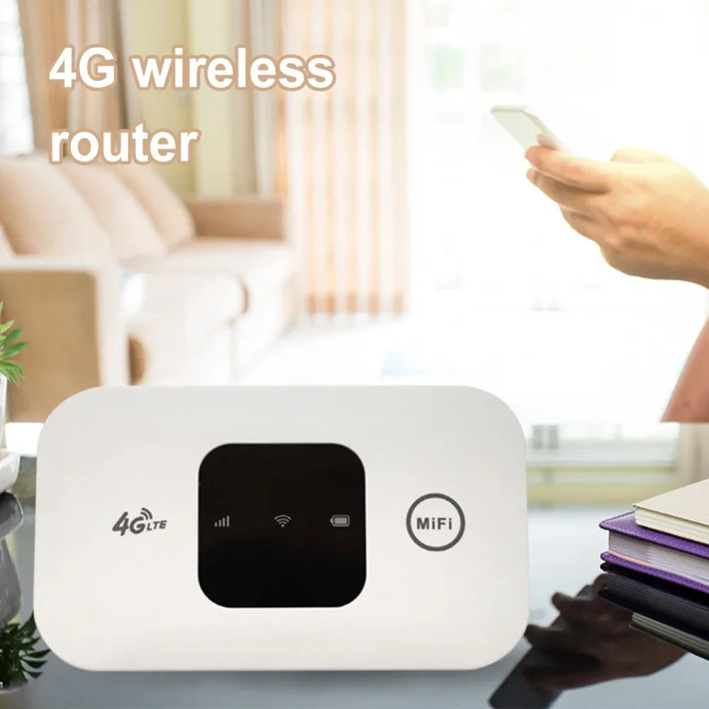 4G LTE Pocket WiFi Router 150Mbps Mobile Hotspot with SIM Slot — 2100mAh Portable WiFi for Travel Home Office