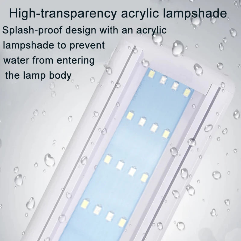 Adjustable 3-Color LED Aquarium Light – Clip-On Telescopic Plant Grow Lamp for 18–75 cm (7–29.5 in) Tanks