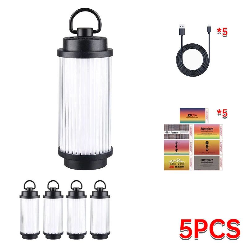 Mini Rechargeable LED Camping Lantern – 3-Mode Portable Outdoor Tent Light with Magnetic Base & USB-C