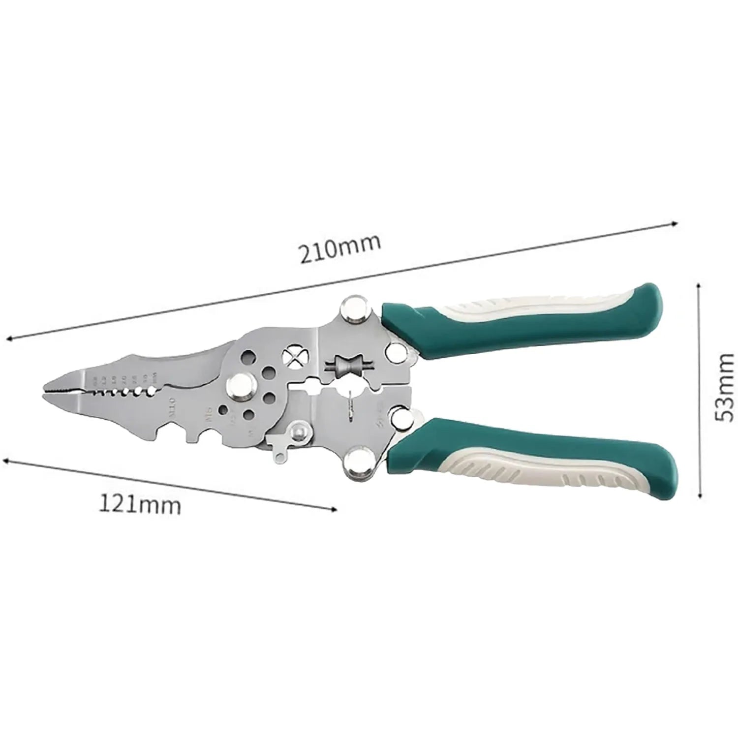 Foldable Wire Stripper with Pulley & Wire Winding — Multifunctional Wire Splitter and Crimping Pliers (1-Pack)