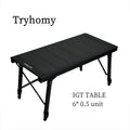 IGT 3-Unit Aluminum Alloy Portable Camping Table, Foldable Extensible Detachable BBQ Picnic Table