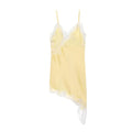 Lace Satin Slip Mini Dress Backless Asymmetric Summer Party & Beach Dress for Women