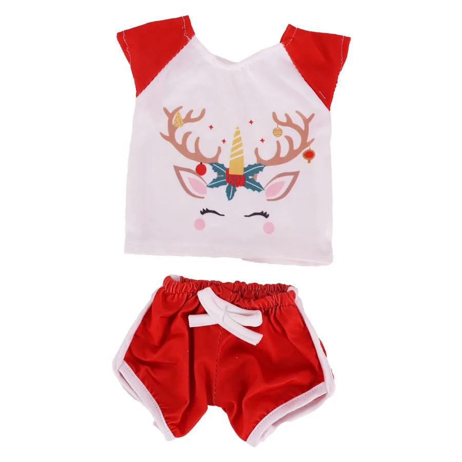 Cute Printed T-Shirt Top for 18-Inch (45.7 cm) & 43 cm Dolls, Short Doll Tee