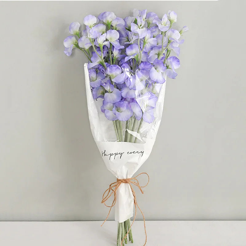 Silk Orchid Branch 62cm (24.4in) - Artificial Orchid Stem for Wedding, Bridal Bouquets & Home Decor - White Pink Purple