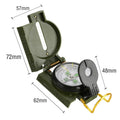 Waterproof High-Precision Tactical Sighting Compass for Hiking & Mountaineering - Metal Lensatic Navigation