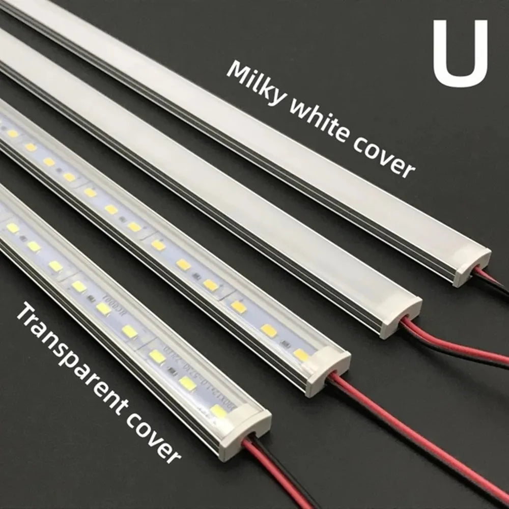 1-10 Pack 20 in (50 cm) SMD5730 36-LED DC12V Rigid LED Strip with U/V Aluminum Channel for Indoor Lighting