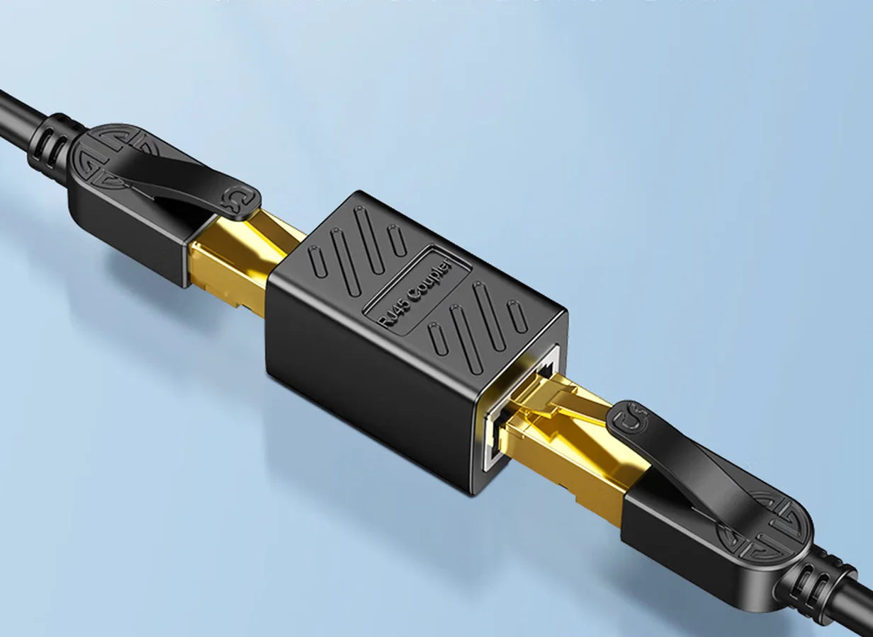 RJ45 Female-to-Female Coupler Cat5/Cat6 Ethernet Gigabit Inline Adapter Network Extender