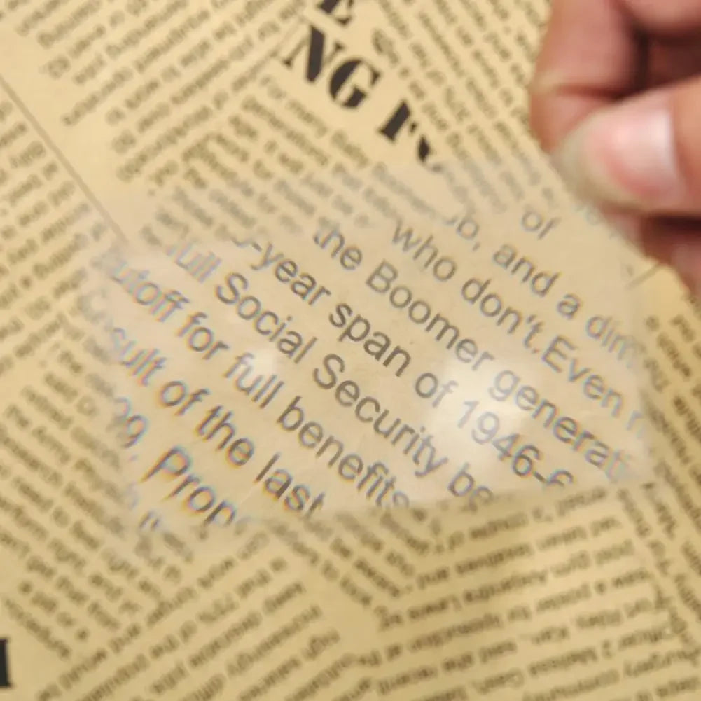 3X Fresnel Credit Card Magnifier - Transparent Wallet Size Reading Lens (Multi-Pack)