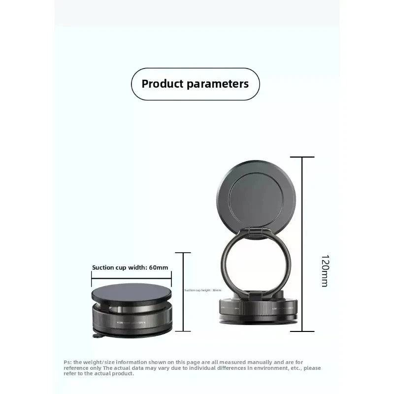 Magnetic MagSafe-Compatible Suction Cup Phone Holder – Adjustable Swivel Lock Car, Gym & Mirror Mount