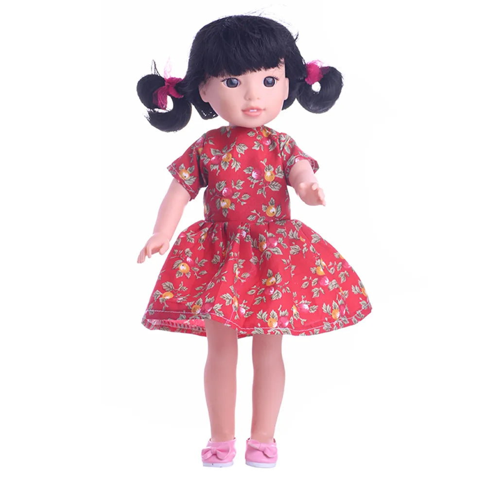Fashion Doll Dress & Accessories Set for 14.5-Inch (36.8 cm) and 32–34 cm (12.6–13.4 in) 1/6 Scale Dolls