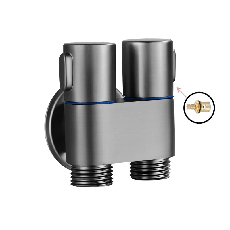 Handheld Bidet Sprayer Set with Double-Outlet Angle Valve – Wall-Mount Toilet Shower for Baby, Pet & Bathroom Cleaning
