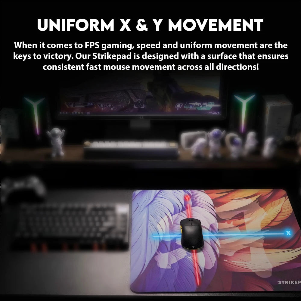 Gaming Mousepad Holographic Design 490 x 420 x 3 mm (19.3 x 16.5 x 0.12 in) Waterproof No-Edge Stitching