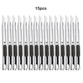 15-Pack Retractable Utility Knife Set — 9mm (0.35 in) Stainless Steel Hobby Box Cutters