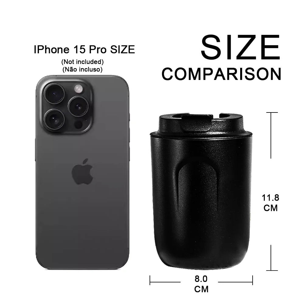 Mini 220ml (7.4 fl oz) Insulated Stainless Steel Travel Mug, Vacuum Coffee Tumbler, Portable Thermos