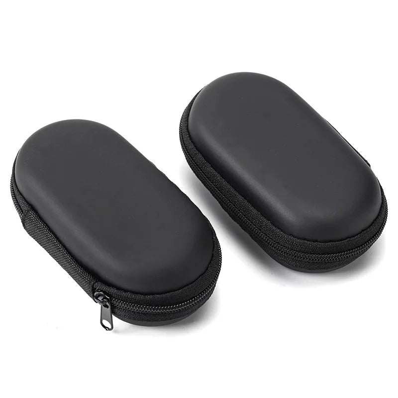 Hard Shell Earphone Case – Shockproof Waterproof Zippered Earbud Carrying Pouch, Universal for In-Ear
