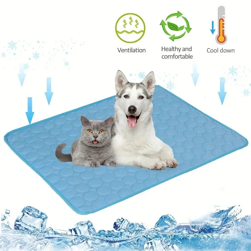 Dog Cooling Mat Self-Cooling Pet Bed Pad Extra Large Summer Cooling Pad for Dogs & Cats