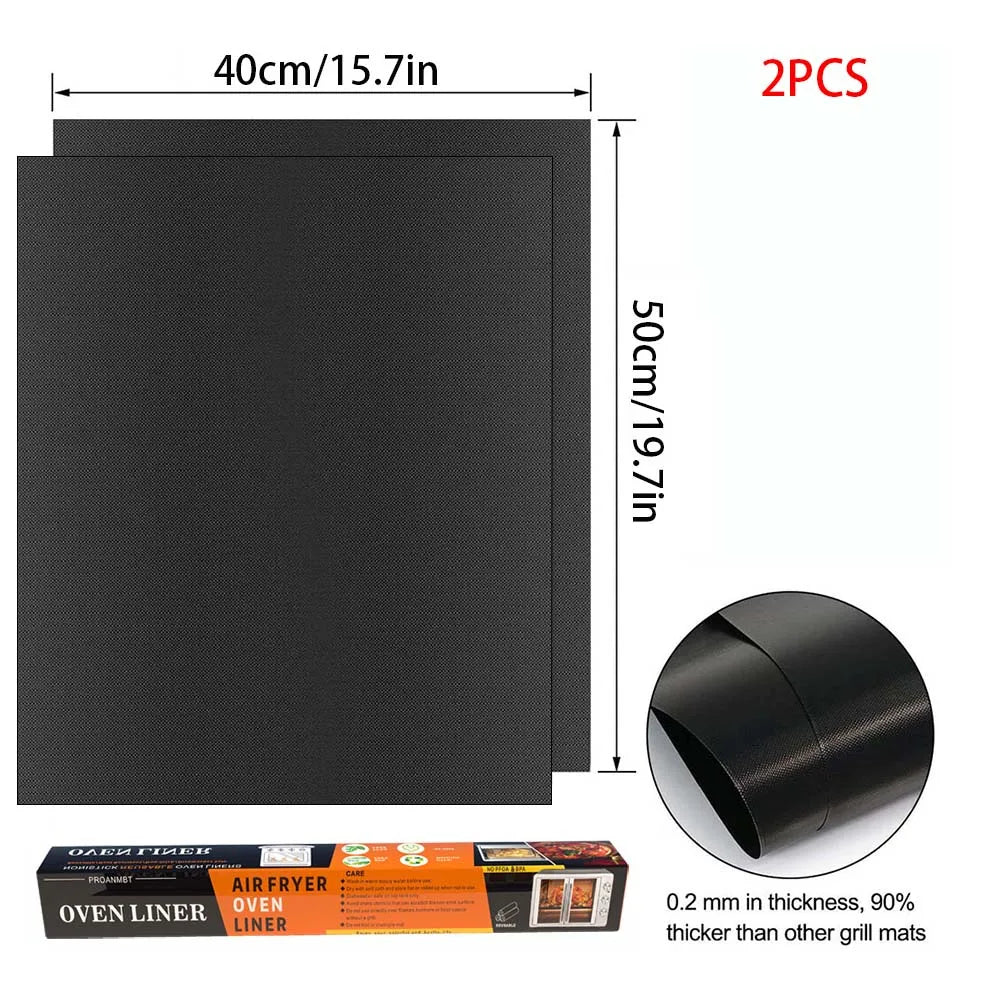 Reusable Non-Stick PTFE Grill & Oven Liner Mat — Heat-Resistant Baking & BBQ Mat