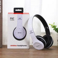 Bluetooth 5.0 Wireless Headphones with Microphone - Foldable Over-Ear Stereo Headset, HiFi Bass for Smartphone, TV & Gaming